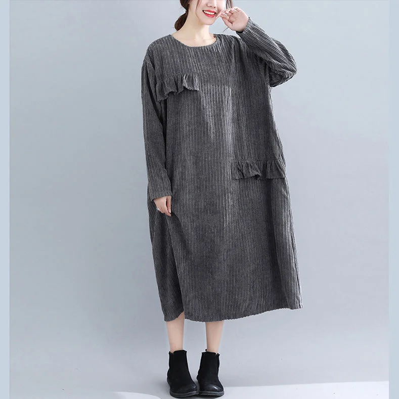 Women Kintted Dress Casual Loose Pullover Long Shirt Trendy Shirt Dress