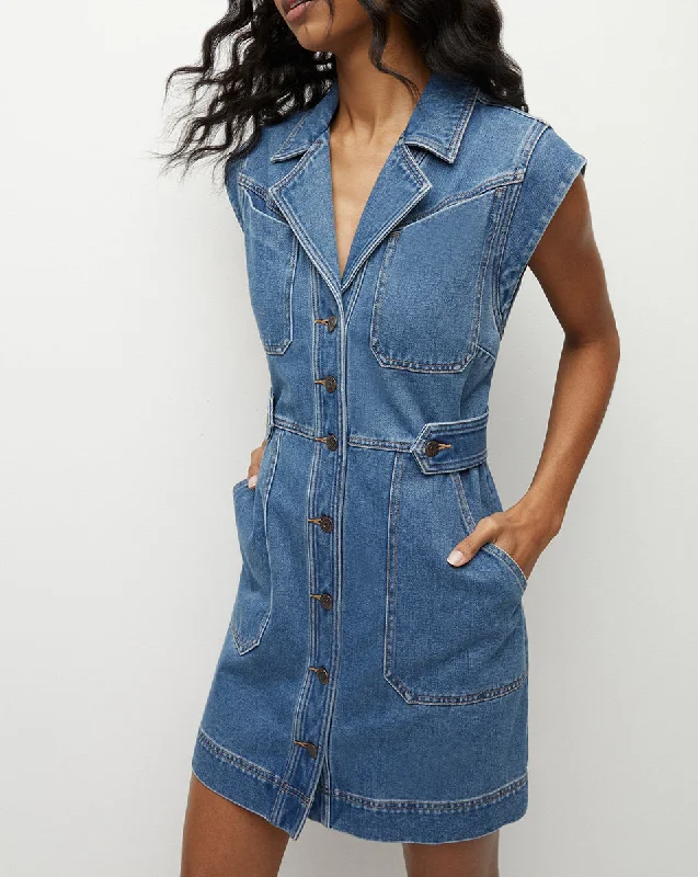 Jax Denim Shirtdress Lace Shirt Dress