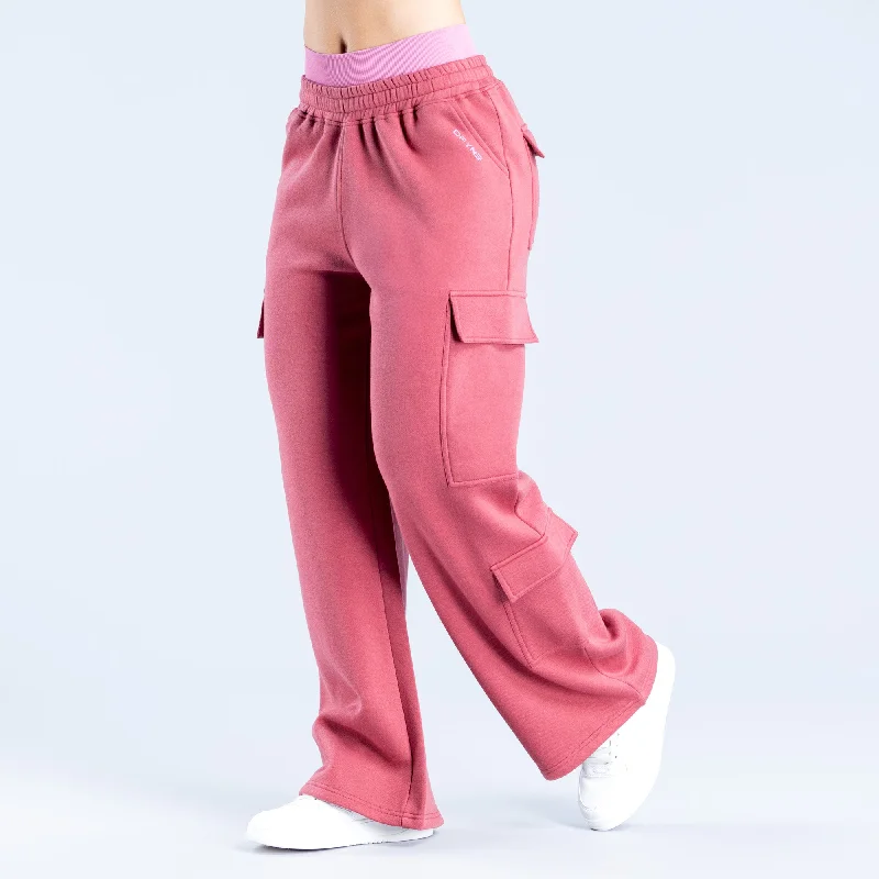 Lanyi Edit Wide Leg Cargo Joggers Warm Hoodie Sweatshirt