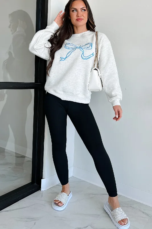 Forever The Cutest Embroidered Sweatshirt (Heather Grey) Hoodies for Streetwear