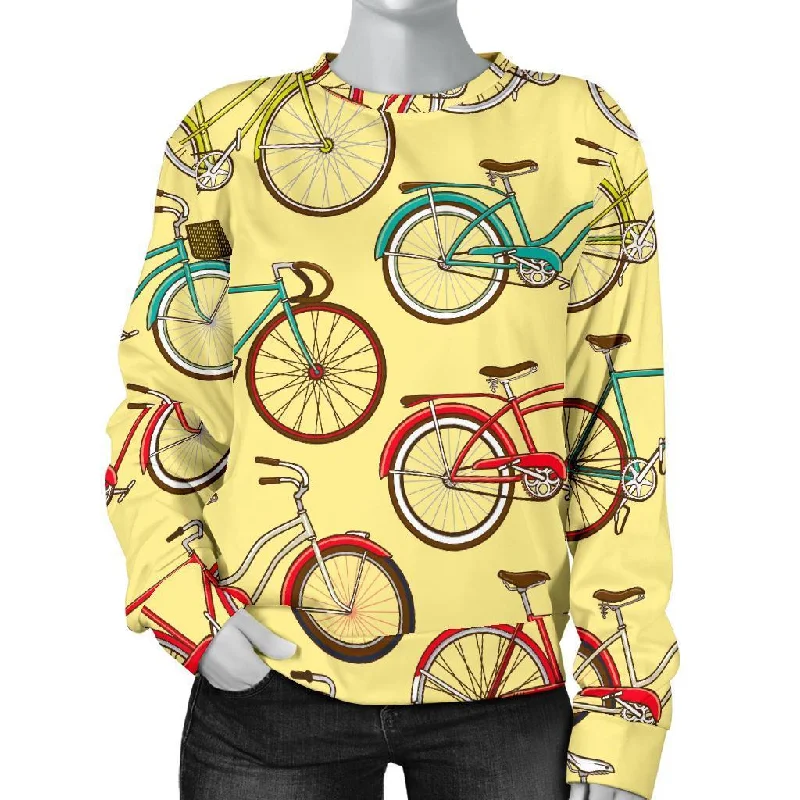 Pattern Print Bicycle Women's Sweatshirt Cheap sweaters