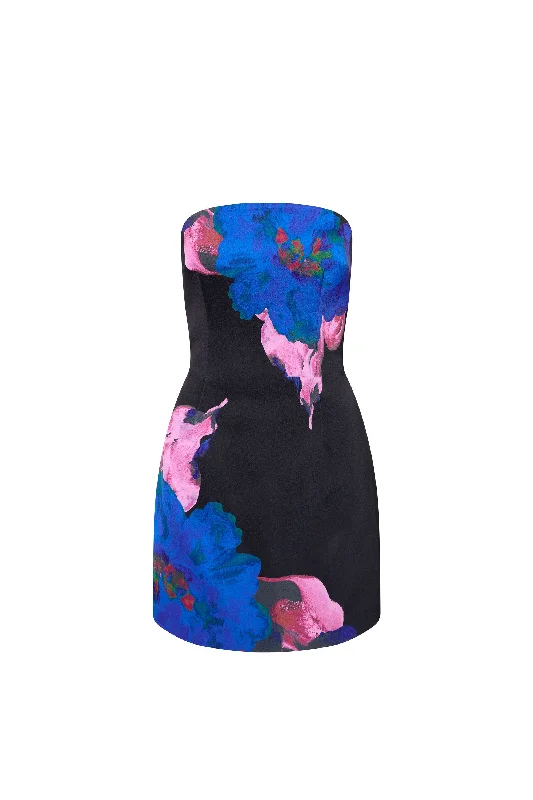 Acid Bloom Strapless Mini Dress Best mini dresses for petites