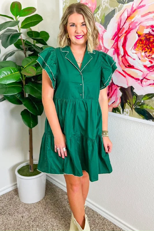 Living The High Life Mini Dress - Forest Green Luxury mini dresses