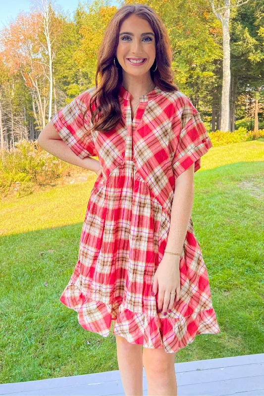 Perfect Picnic Mini Dress - Red Graduation mini dresses