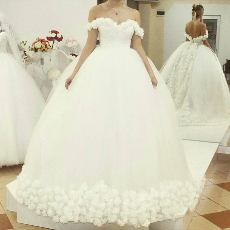 Bling Bling Sequins Beaded Sweetheart Ball Gowns Wedding Dresses Elegant Bridal Gown