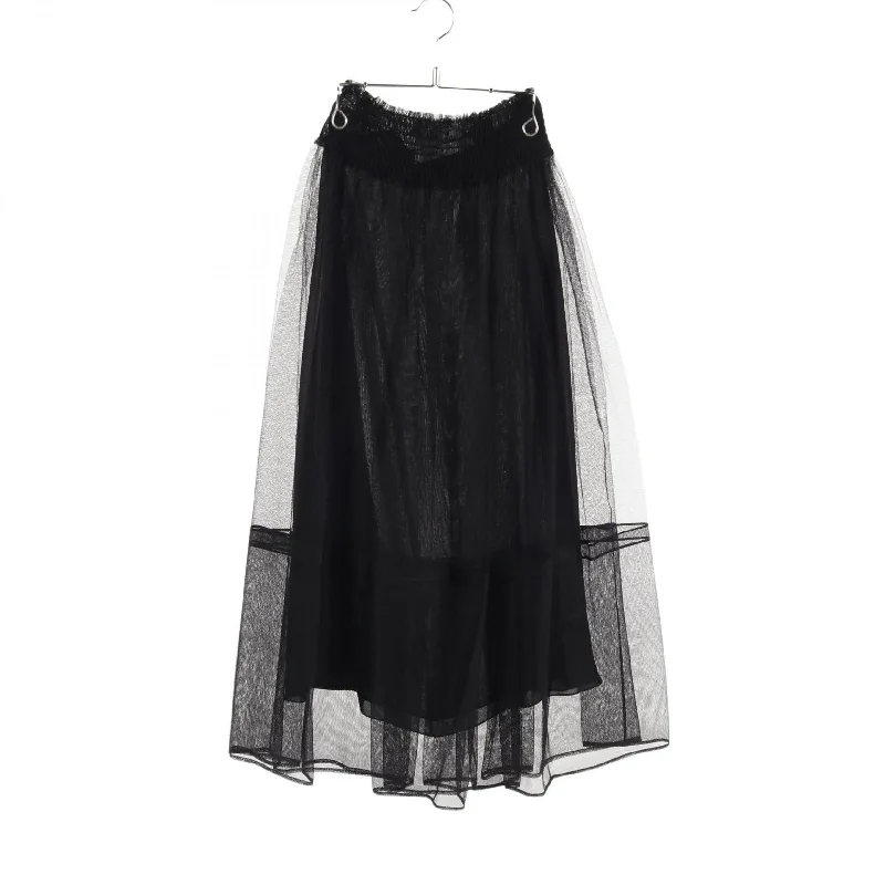 Dior Nylon Skirt Black 221J37A8801 Long unclassified skirts