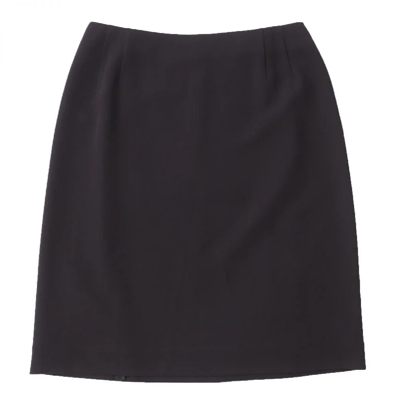 Hermes Wool Knee-Length Tight Skirt, Dark Brown Lounge unclassified skirts