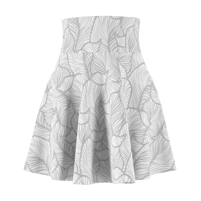 Skater Skirt, Grey Theme Pattern, Everyday Wear Elegant evening unclassified skirts