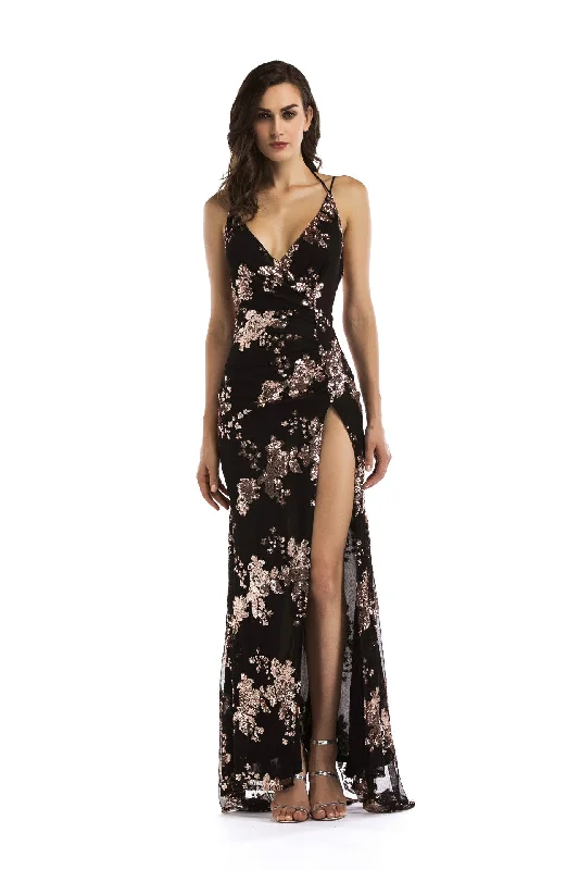 Adore You Floral Charming High Slit Maxi Dress Long sleeve maxi dresses