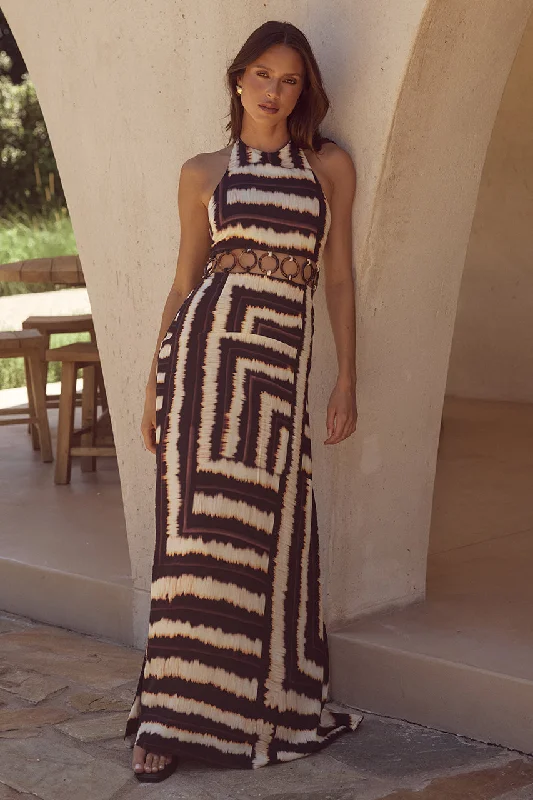 NORIA MAXI DRESS - NORIA PRINT Cocktail maxi dresses