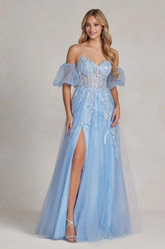 Nox Anabel E1173 Prom Long Formal Dress Denim maxi dresses