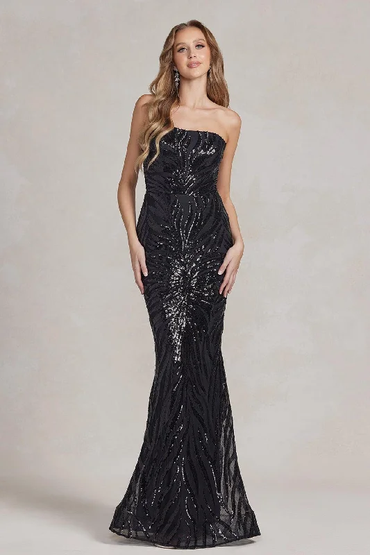 Nox Anabel R1204 Long One Shoulder Fitted Prom Dress Hot new arrivals in maxi dresses