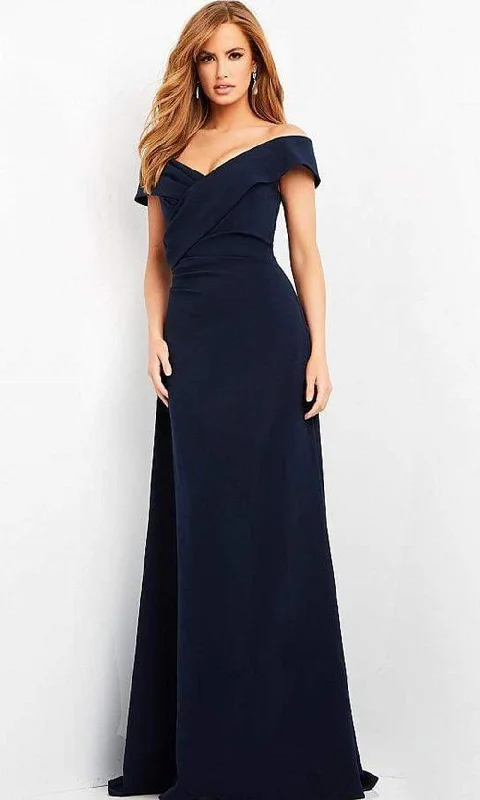 Jovani - 06746 Off-Shoulder A-line Mother of the Groom Gown Holiday party dresses