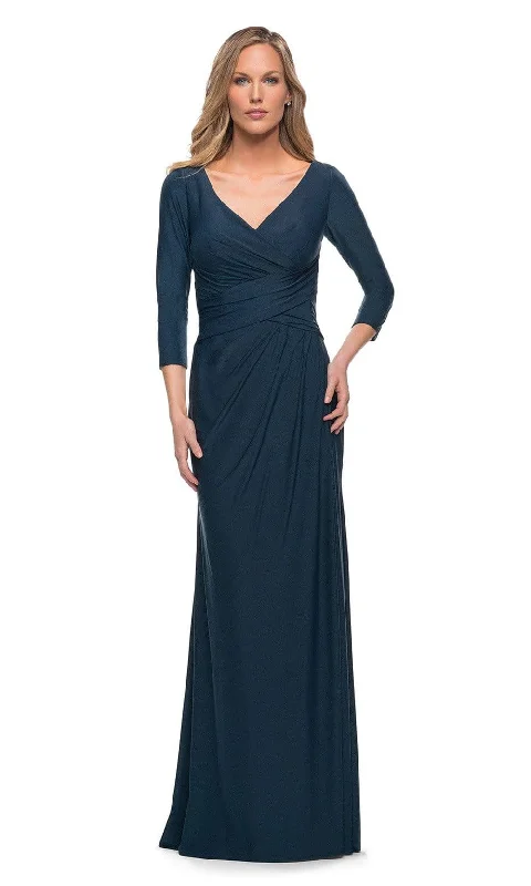 La Femme - 29223 Fitted V-Neck Evening Dress Bachelorette party dresses