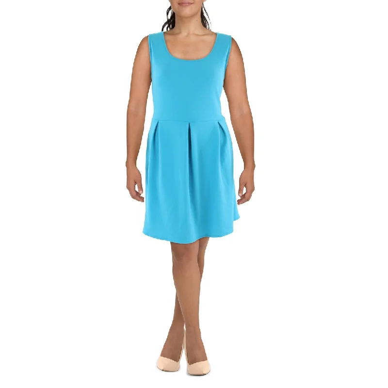 24seven Comfort Apparel Womens Pleats Scoop Neck Fit & Flare Dress Trendy unclassified dresses