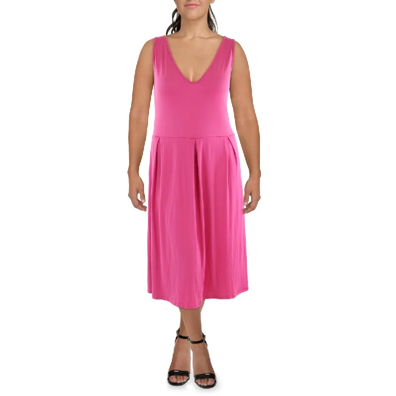 24seven Comfort Apparel Womens V Neck Pockets Sundress Discounted unclassified dresses