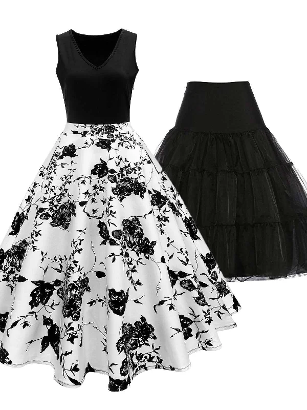 2PCS Top Seller 1950s Dress & Black Petticoat Wedding guest unclassified dresses