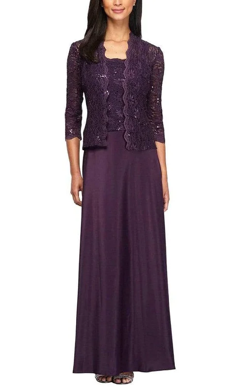 Alex Evenings - 1121198 Embroidered Sleeveless Formal Dress with Jacket Unique unclassified dresses