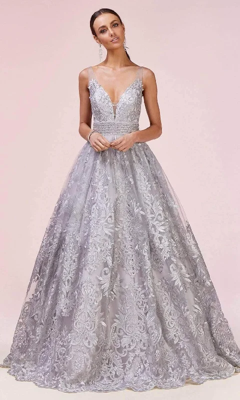 Andrea and Leo - A0620 Sleeveless Embroidered Ballgown Budget-friendly unclassified dresses