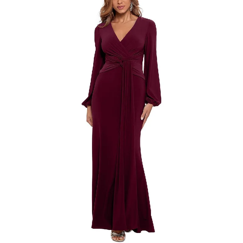 Betsy & Adam Womens Matte Jersey V-Neck Evening Dress Date night unclassified dresses