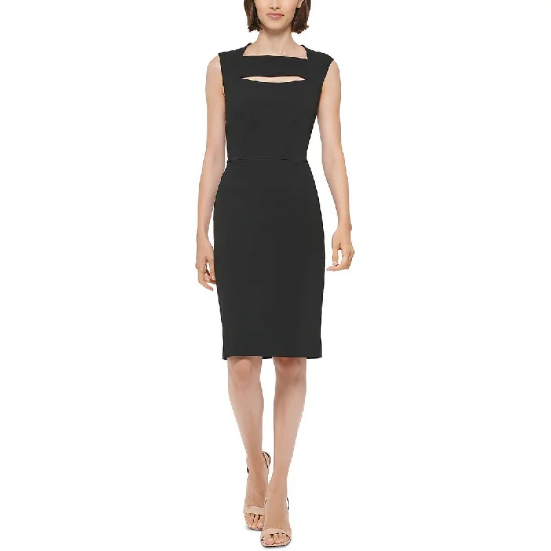 Calvin Klein Womens Cut-Out Sleeveless Sheath Dress Sleeveless unclassified dresses