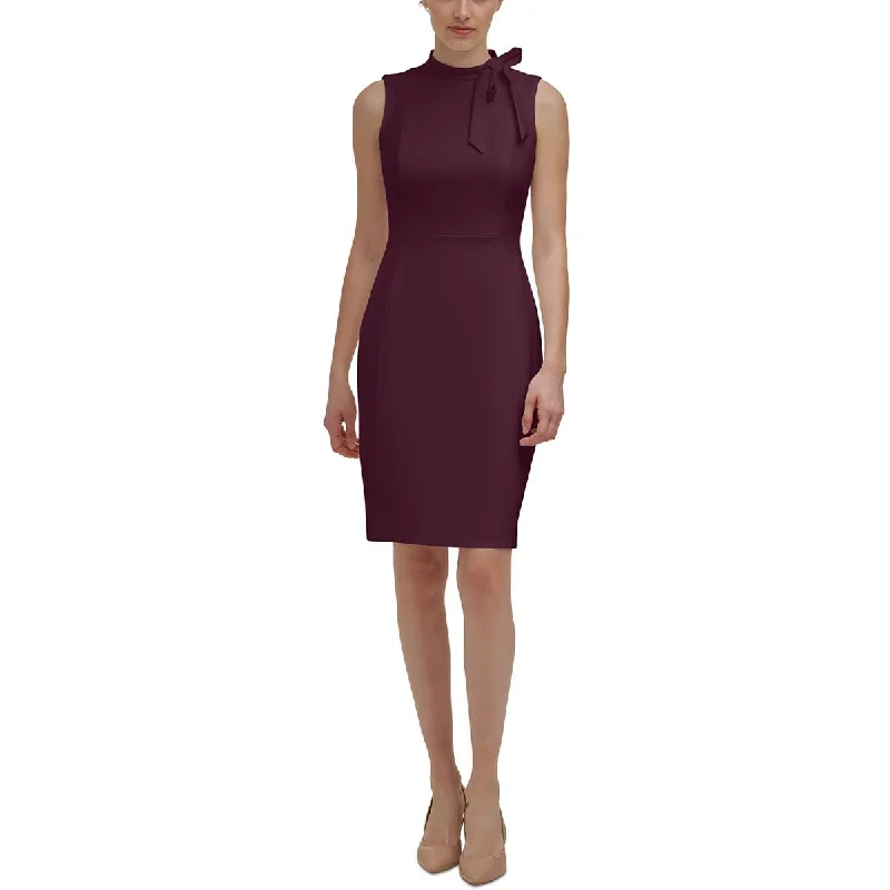 Calvin Klein Womens Petites Bow Knee-Length Sheath Dress Elegant unclassified dresses