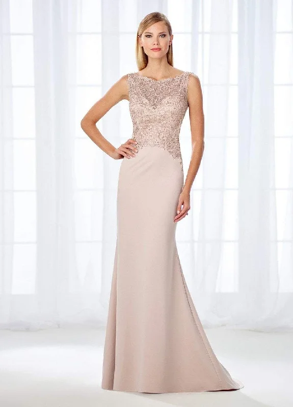 Cameron Blake - 118684SC Embellished Bateau Jersey Gown Sexy unclassified dresses