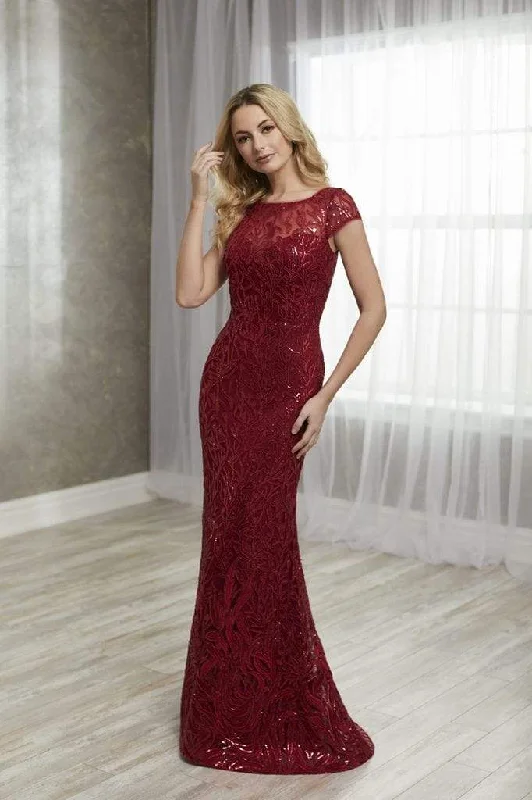 Christina Wu Elegance - 17930SC Cap Sleeves Trumpet Gown Elegant evening unclassified dresses