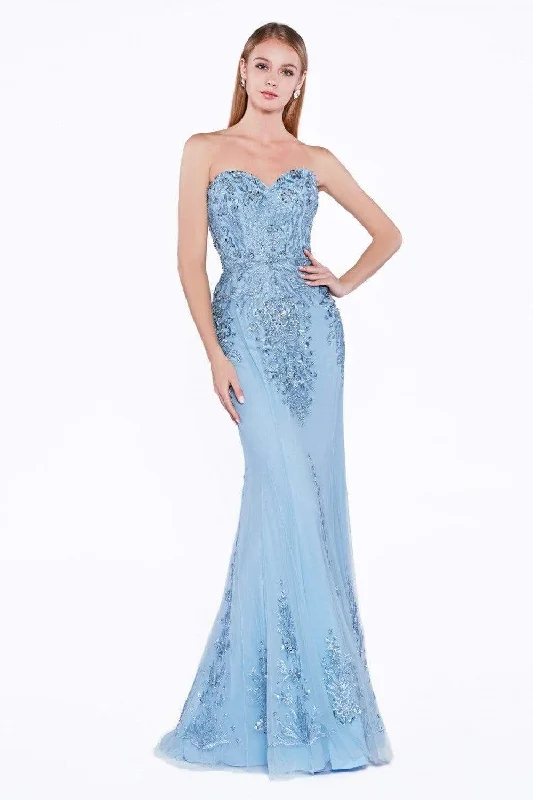 Cinderella Divine - A5081 Strapless Sweetheart Beaded Gown Festival unclassified dresses