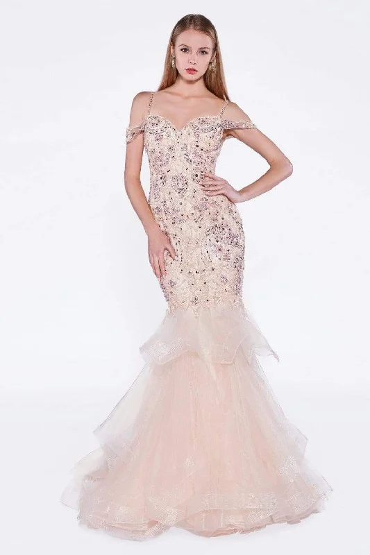 Cinderella Divine - CR776 Ruffled Mermaid Evening Dress Sexy unclassified dresses