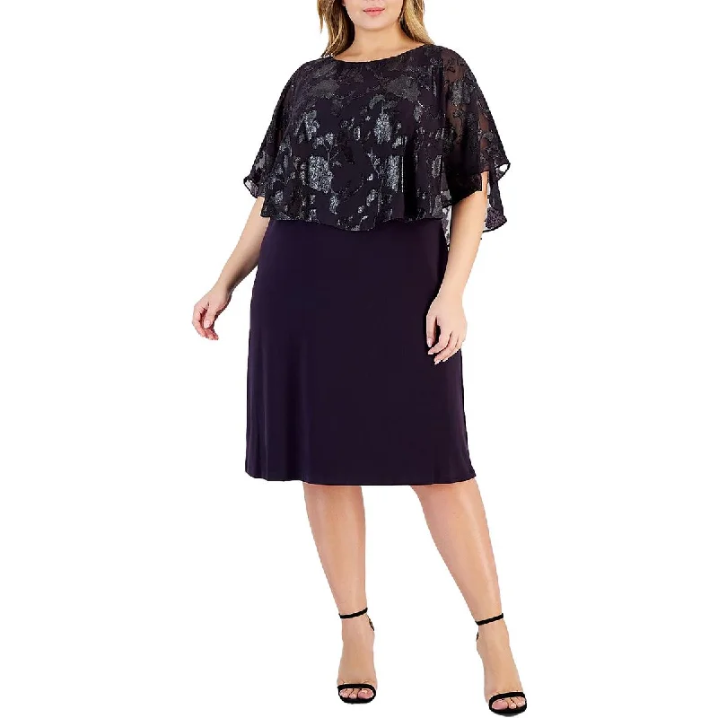 Connected Apparel Womens Petites Embroidered Evening Wear Sheath Dress Petite unclassified dresses