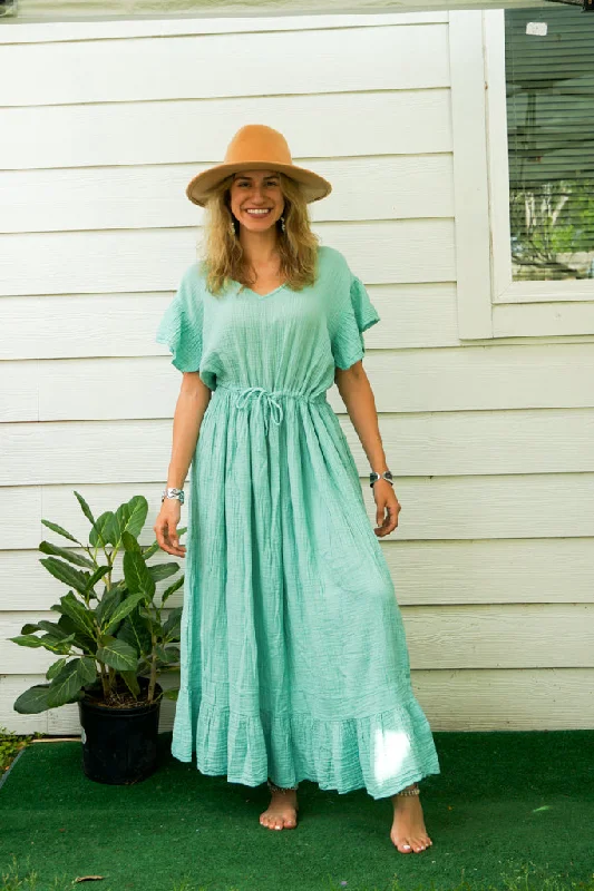 Mint Double Gauze Cotton Dress Party unclassified dresses