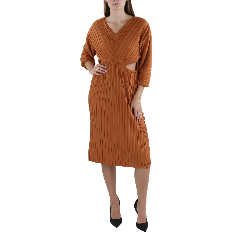 French Connection Womens Pleated Knee Length Shift Dress A-line unclassified dresses