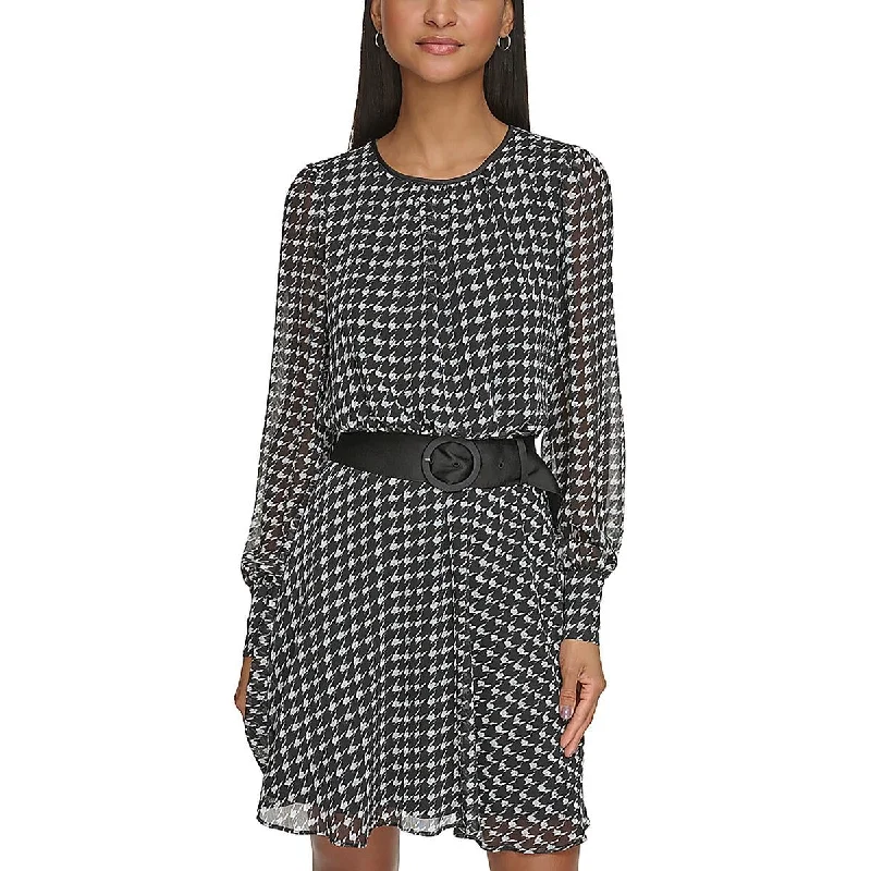 Karl Lagerfeld Womens Plus Houndstooth Casual Wear Sheath Dress Fashionable unclassified dresses