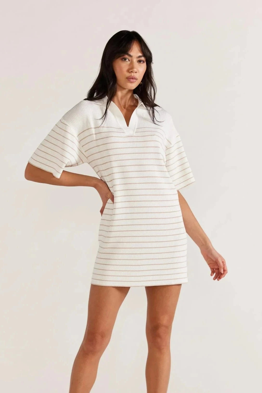 KIANA STRIPE POLO Tiered unclassified dresses