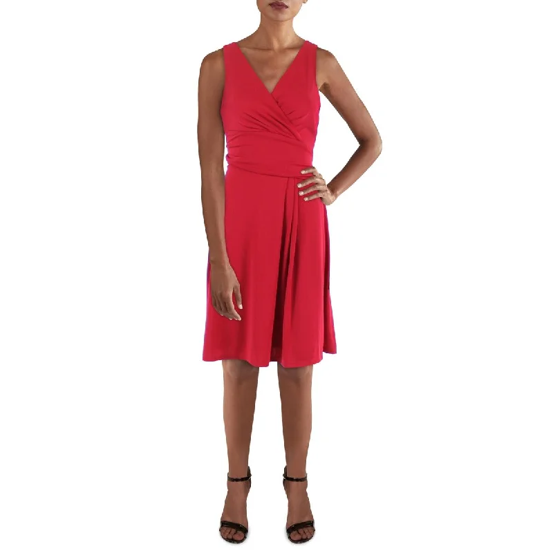 Lauren Ralph Lauren Womens Panel Ruched Fit & Flare Dress Fashionable unclassified dresses