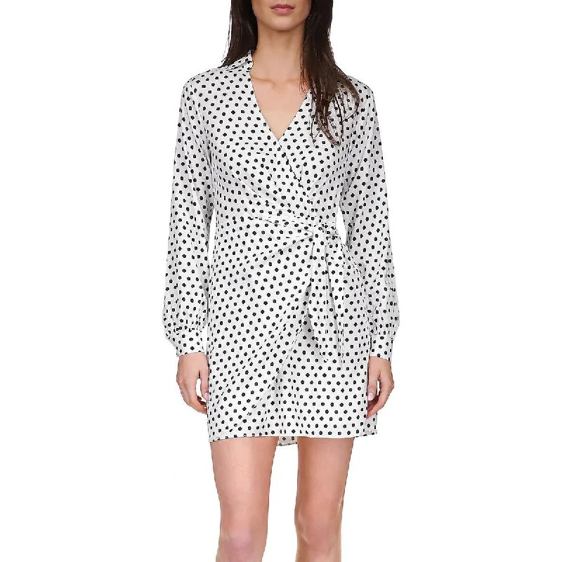 MICHAEL Michael Kors Womens Polka Dot  Wrap Dress Summer unclassified dresses