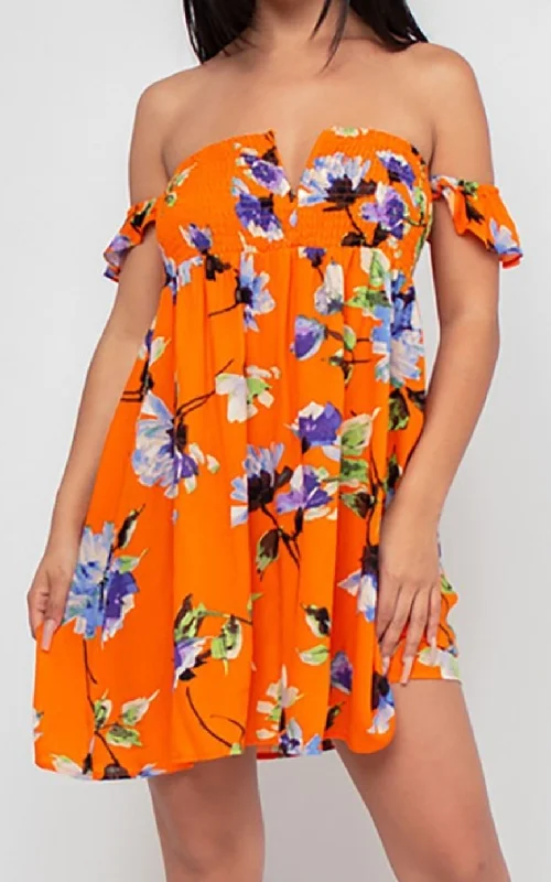 Orange Tropicana Dress Embroidered unclassified dresses