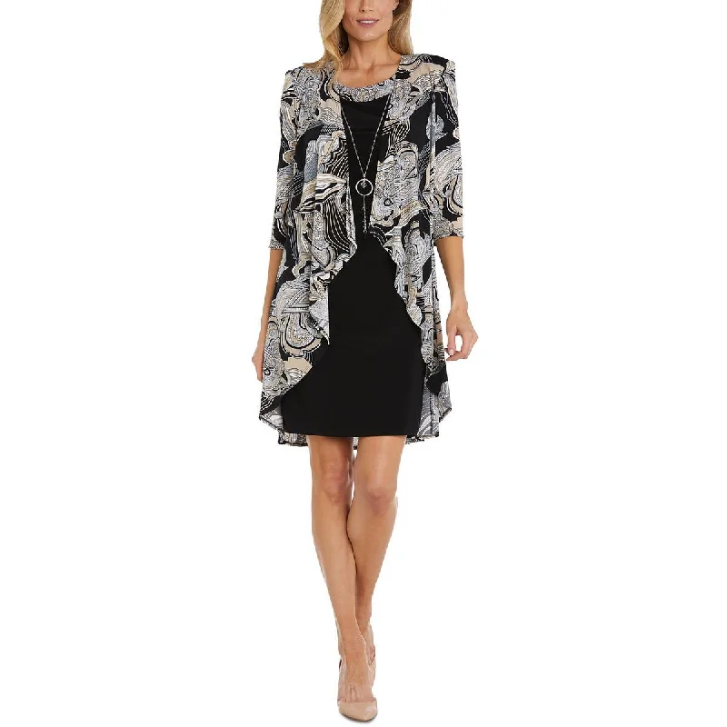 R&M Richards Womens Plus Casual Two-piece Tunic Dress A-line unclassified dresses