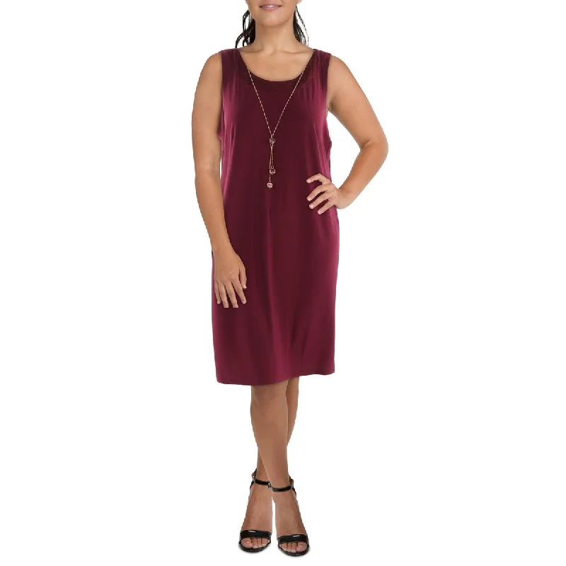 R&M Richards Womens Plus Glitter Knee-Length Shift Dress A-line unclassified dresses