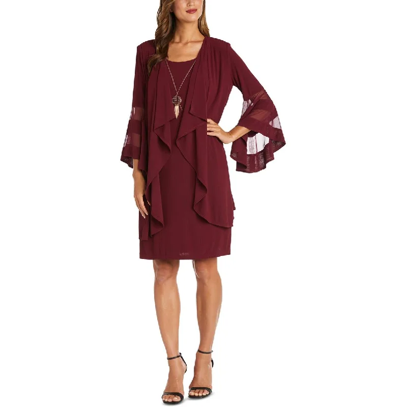 R&M Richards Womens Plus Knit Bell Sleeves Two Piece Dress Plus size unclassified dresses