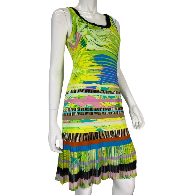 Roberto Cavalli Abstract Colorful Neon Dress Gothic unclassified dresses