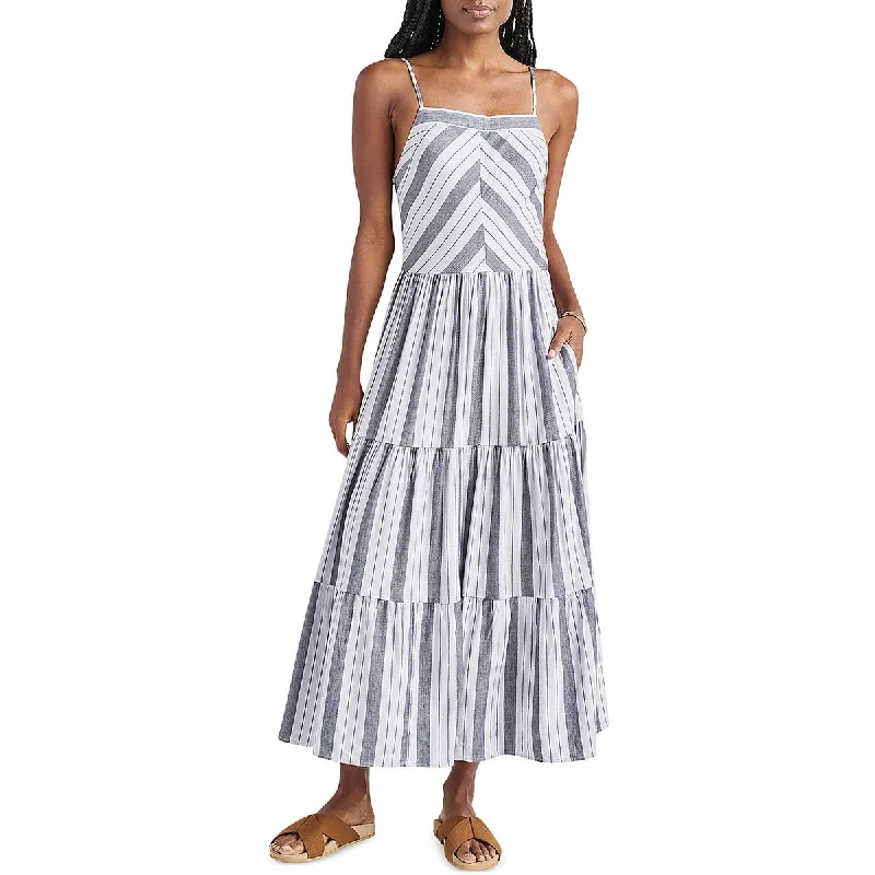 Splendid Womens Myla Striped Tiered Sundress Printed unclassified dresses