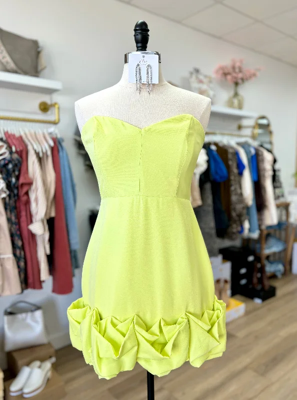 Strapless Lime Dress Comfortable unclassified dresses