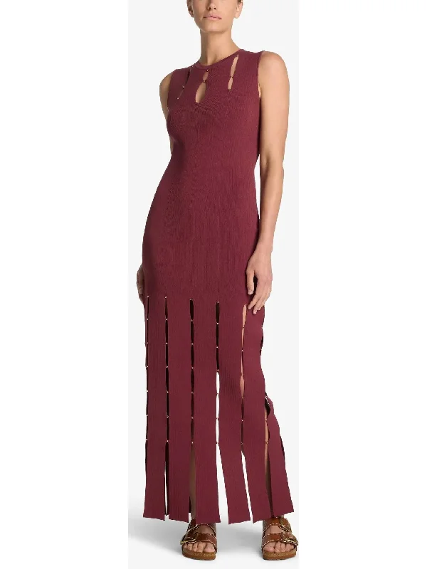 Stretch Knit Slit Gown, Cranberry Beach unclassified dresses