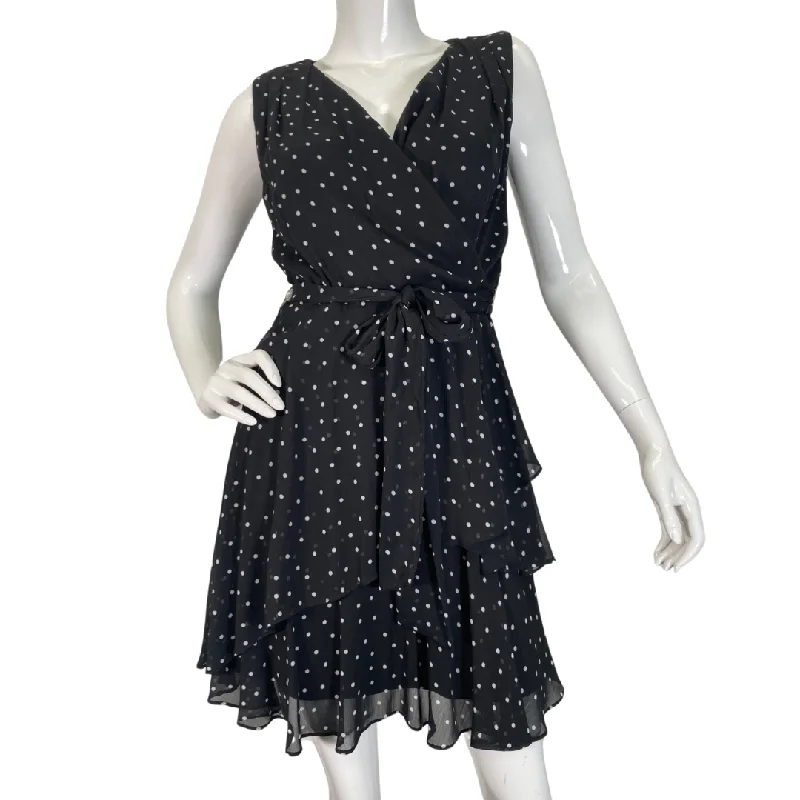 Tahari Black and White Polka Dot Dress Corset unclassified dresses