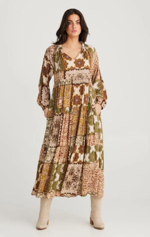 Talisman - DAMASCUS DRESS - PAISLEY GARDENS - TA24054-1 - LAST ONE Chic unclassified dresses