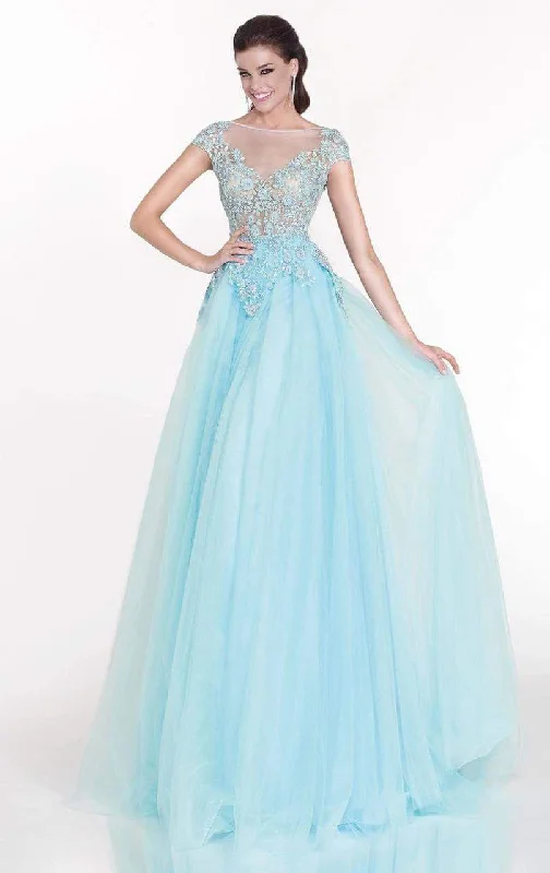 Tarik Ediz - 92616 Illusion Bateau A-Line Formal Gown Formal unclassified dresses