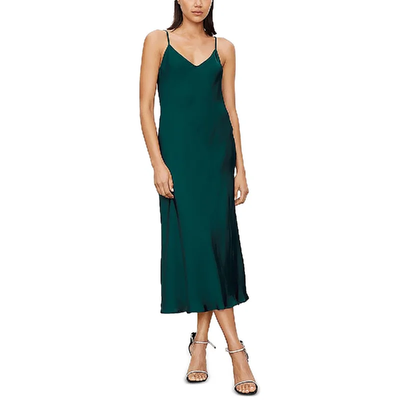 VELVET BY GRAHAM & SPENCER Womens Shimmer Mid Calf Slip Dress Backless unclassified dresses