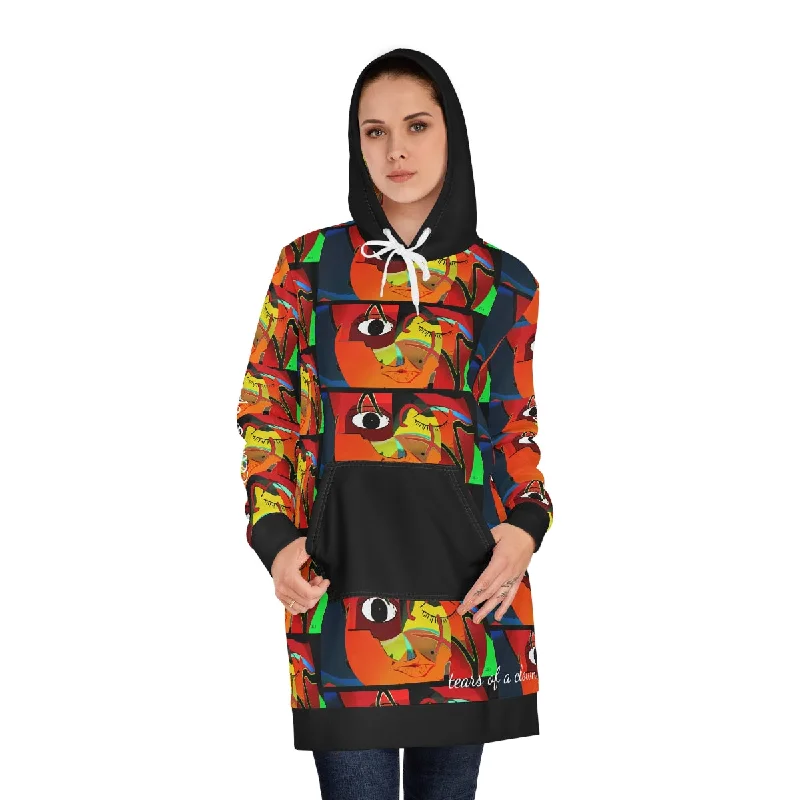 Women's Hoodie Dress (AOP) ABSTRACT CLOWN Velvet unclassified dresses